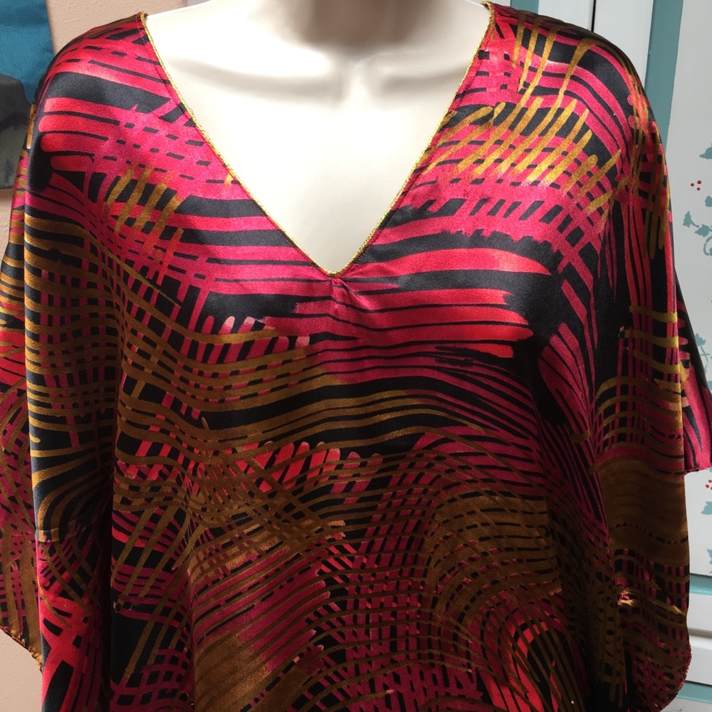 Cagayan satin variegated reds a black
